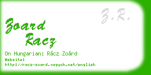 zoard racz business card